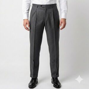 Corneliani Mens Gray Dress Pants Made In Italy 36x33